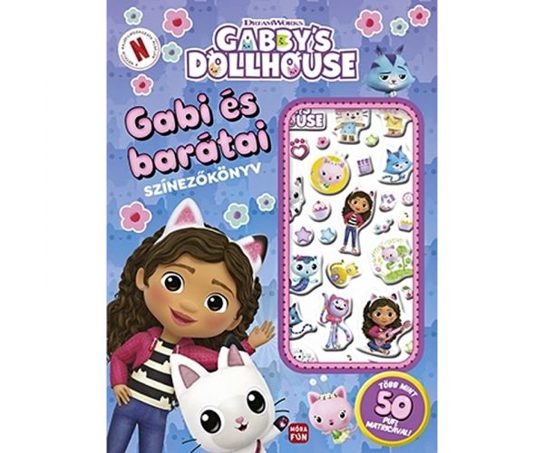 Móra: Gabi és barátai - Gabi babaháza - színezőkönyv pufi matricákkal