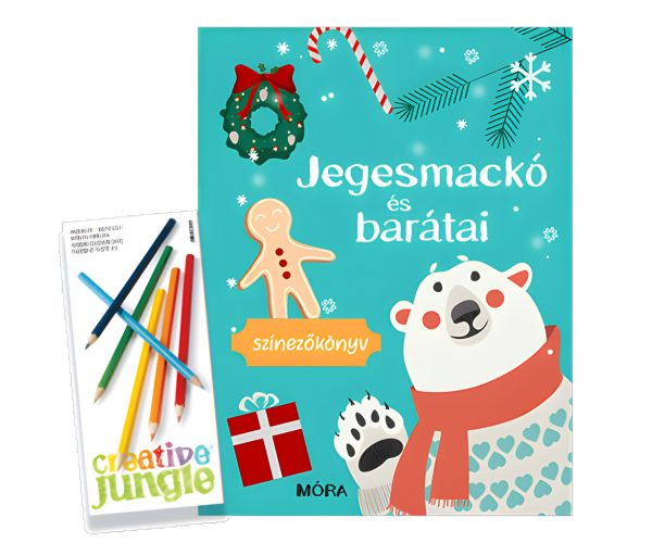 Móra: Jegesmackó és barátai színezőkönyv színesceruzával