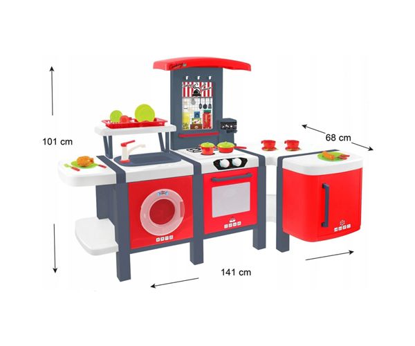 Mochtoys: Cooking Studio XXL játékkonyha 28db kiegészítővel 141x68x101cm