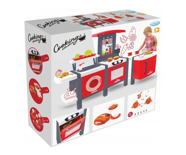 Mochtoys: Cooking Studio XXL játékkonyha 28db kiegészítővel 141x68x101cm