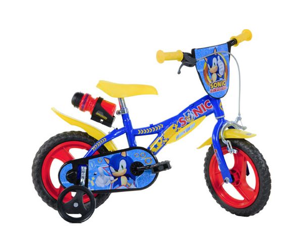 Sonic kék-sárga gyerek bicikli 12-es méretben - Dino Bikes kerékpár
