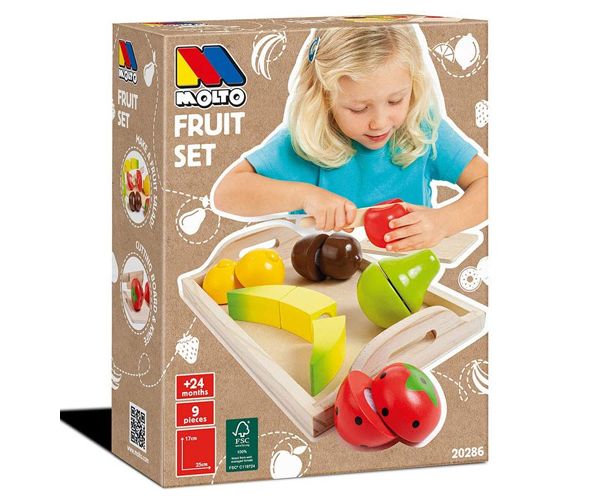 Molto: Fa gyümölcsszett tálcával 9db-os