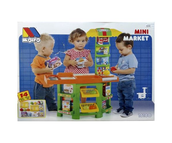 Molto: Mini Market 14db-os játékszett 58x28x77cm
