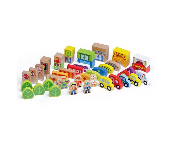 Molto: Nature City Bloks fa építőjáték 79db-os szett