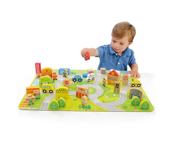 Molto: Nature City Bloks fa építőjáték 79db-os szett