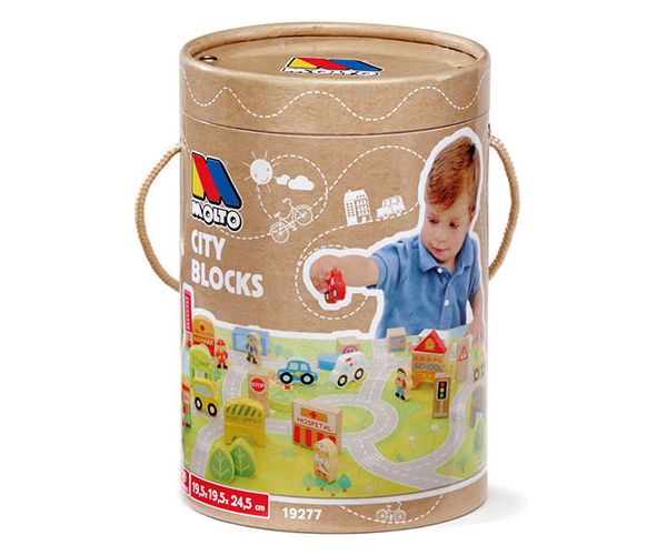 Molto: Nature City Bloks fa építőjáték 79db-os szett