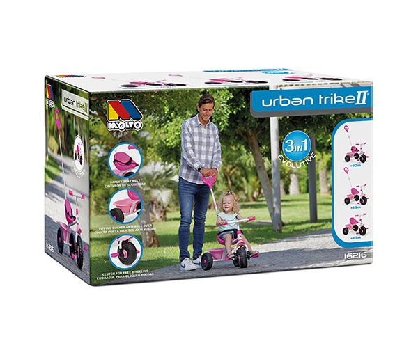 Molto: Urban Trike rózsaszín tricikli
