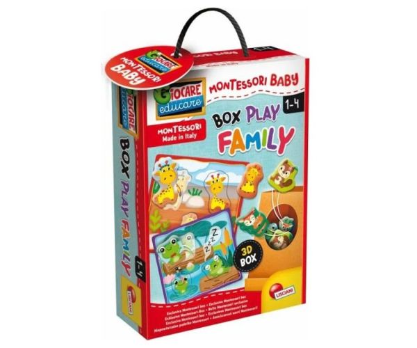Montessori: Baby Box készségfejlesztő formaillesztő puzzle - Állatok - Lisciani