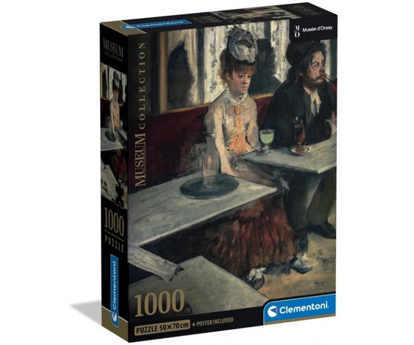 Museum Collection: Edgar Degas - Egy kávézóban 1000 db-os puzzle poszterrel - Clementoni