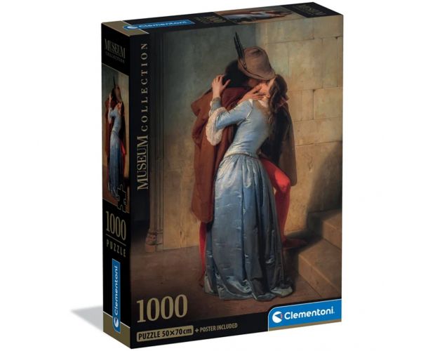 Museum Collection: Hayez - A csók HQC 1000db-os puzzle poszterrel - Clementoni
