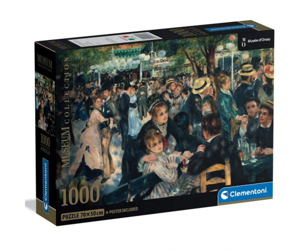 Museum Collection: Renoir - Bál a Moulin de la Galette-ben 1000 db-os puzzle poszterrel - Clementoni