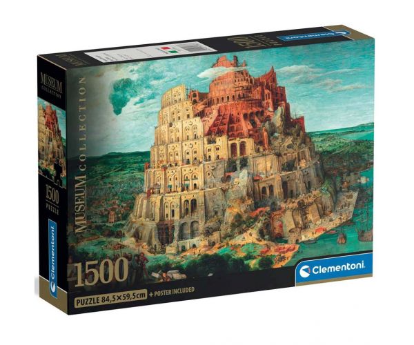 Museum Collection: Bábel torony 1500 darabos compact puzzle - Clementoni