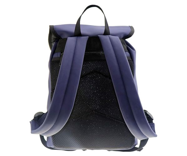 Must: Kék csatos iskolatáska, hátizsák 22x11x31cm