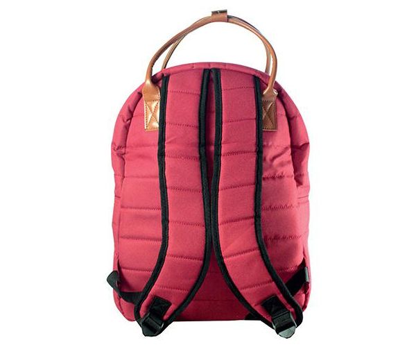 Must: Piros lekerekített iskolatáska, hátizsák 40x30x12cm