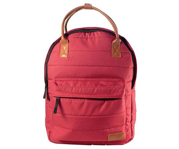 Must: Piros lekerekített iskolatáska, hátizsák 40x30x12cm