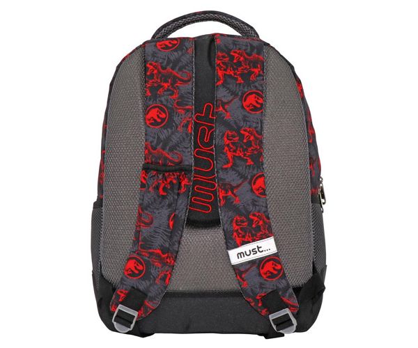Must: Jurassic World T-rex lekerekített ergonomikus iskolatáska 33x18x43cm