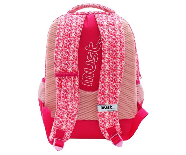 Must: Minnie egeres rózsaszín flitteres iskolatáska, hátizsák 32x18x43cm