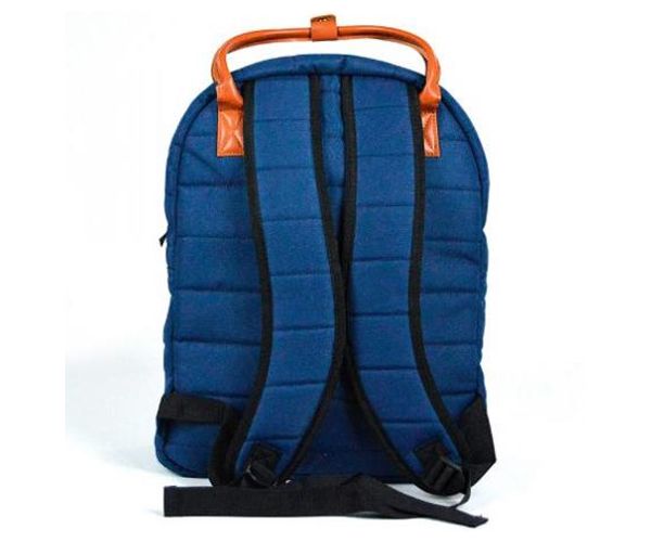 Must: Kék lekerekített iskolatáska, hátizsák 40x30x12cm