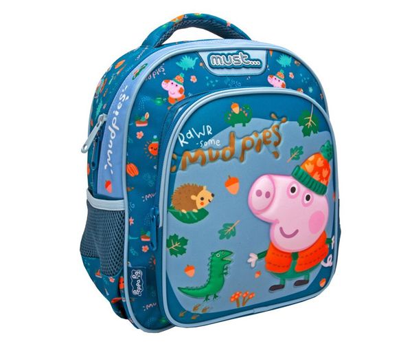 Must: Peppa malac - Zsoli kék ovis hátizsák 27x10x31cm