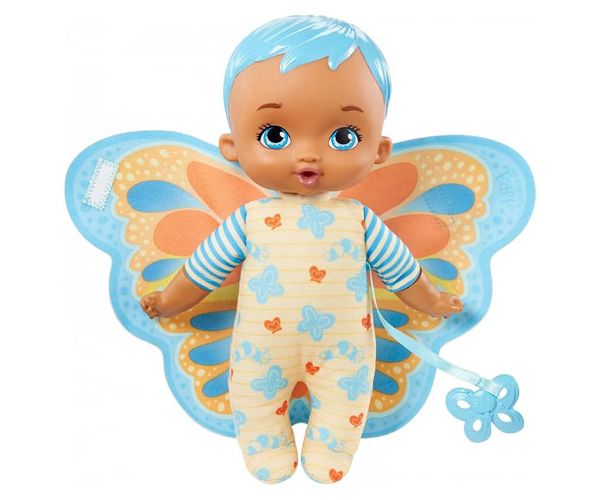 My Garden Baby: Édi-Bébi ölelnivaló kék pillangó baba 23cm - Mattel
