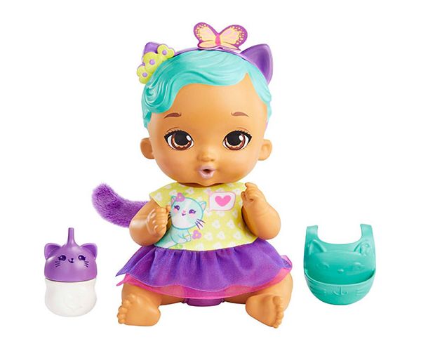 My Garden Baby: Édi-Bébi gondoskodás - Türkiz cica baba 30cm - Mattel