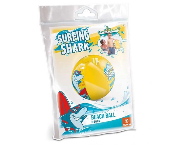 Cápa mintás felfújható strandlabda 50cm - Mondo Toys