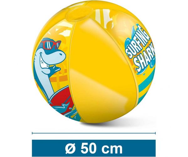 Cápa mintás felfújható strandlabda 50cm - Mondo Toys