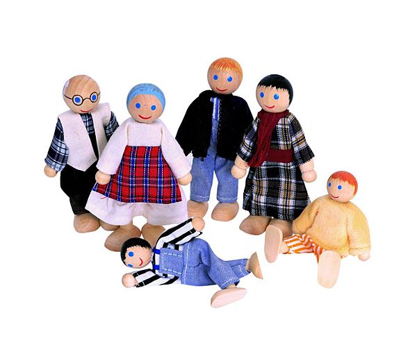Nagy család fa baba szett