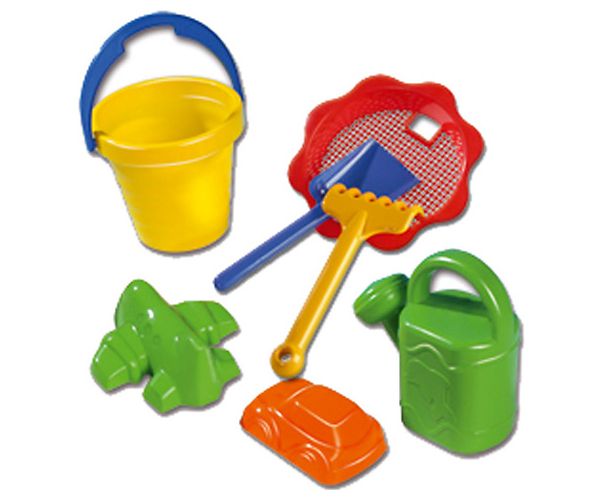 Nagy homokozó szett hullámos vödörrel 7 részes - D-Toys