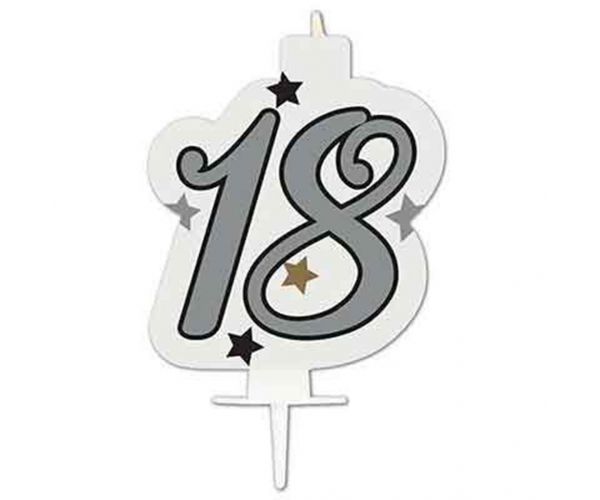 Szülinapi számgyertya - 18-as szám