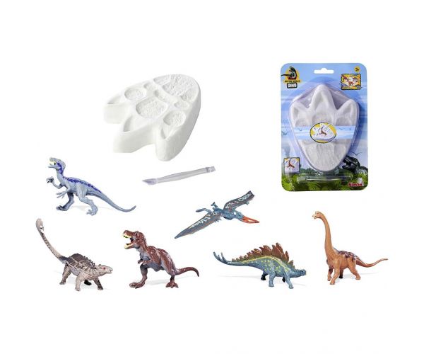 Nature World Dino - Dinoszaurusz lábnyomos meglepetés kifaragó szett - Simba Toys