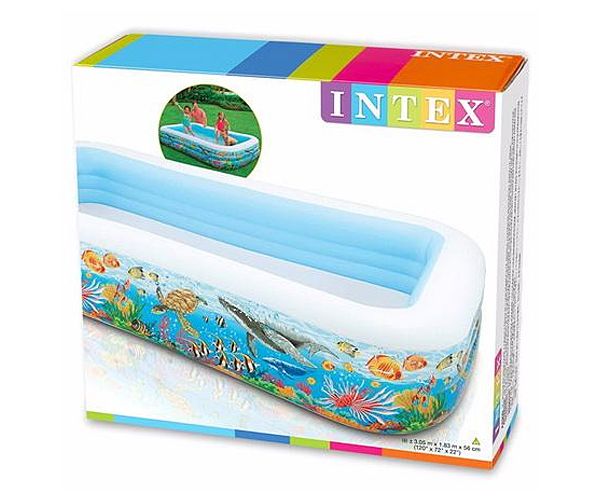 Tengeri mintás felfújható családi medence 305cm - Intex