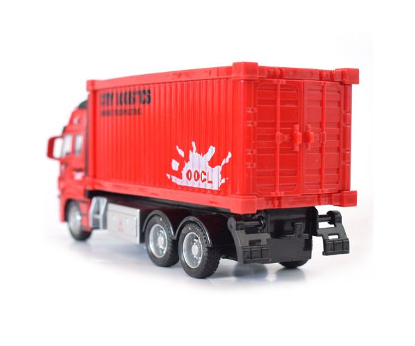 Konténeres teherautó jármű fénnyel kétféle változatban 1/38