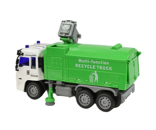 RC Távirányítós hulladékszállító teherautó fény effektekkel 27MHz 20cm többféle változatban 1db