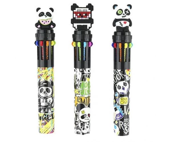 Nebulo: 10 színű golyóstoll Panda dizájn többféle 1db