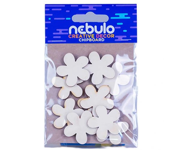 Nebulo: Mini virágok karton dekorácoó 10db-os szett