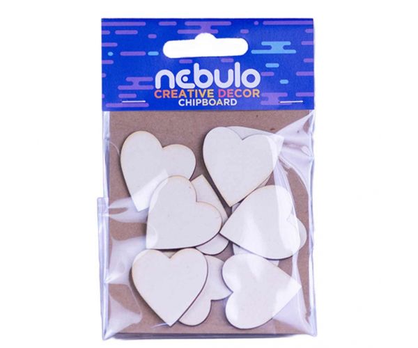 Nebulo: Mini szívek karton dekoráció 10db-os szett