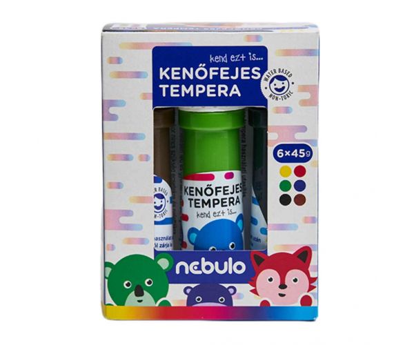 Nebulo: Kenőfejes tempera készlet 6x45ml