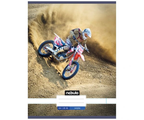 Nebulo: Xtreme Motocross vonalas A4 tűzött füzet 81-32