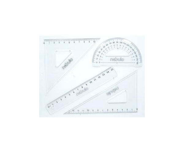 Nebulo: Vonalzó szett 4db-os  15cm-es vonalzóval
