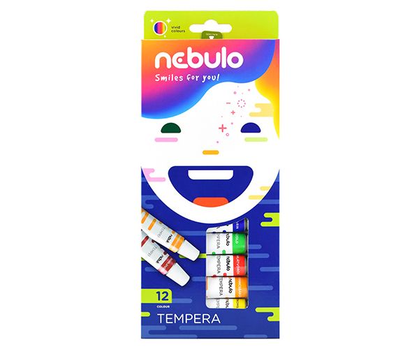 Nebulo: Színes tempera készlet 12ml 12db