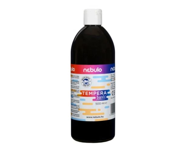 Nebulo: Fekete folyékony 500ml-es tempera palackban