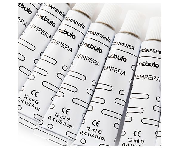Nebulo: Titánfehér tubusos tempera 12ml 1db