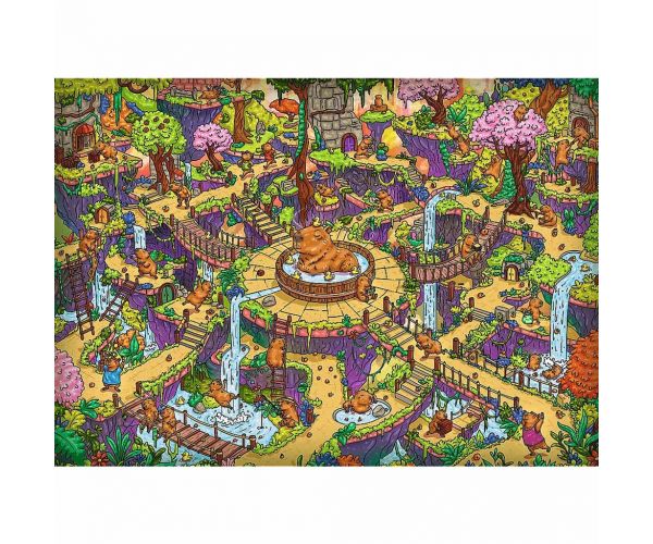 A lehetetlen labirintus vidám kapibarák 500db-os Prémium plus quality puzzle - Trefl