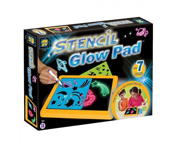 Neon Rajztbála Stencilekkel sötétben világít