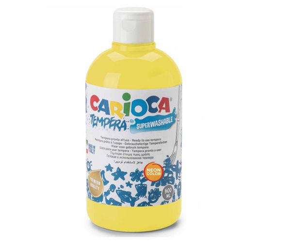 Neon sárga színű tempera 500ml - Carioca