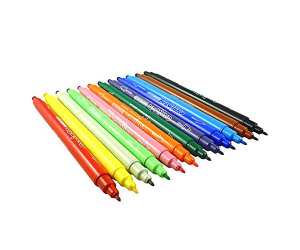 Színes filctoll szett kétféle fejjel 12 db-os - Carioca