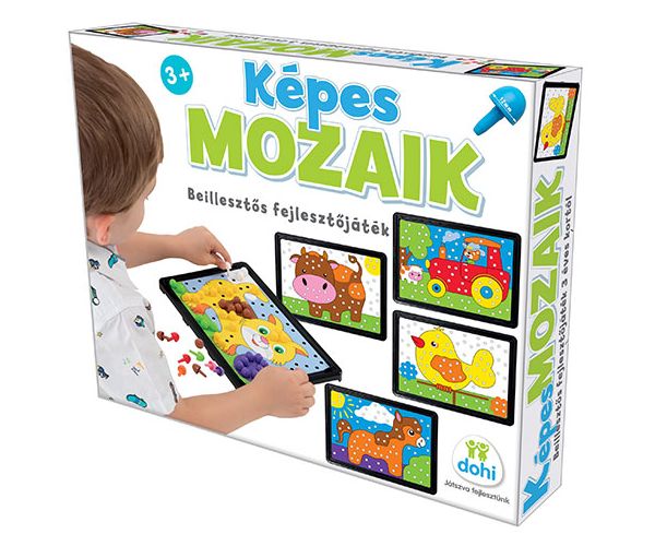 Képes mozaik beillesztős fejlesztőjáték