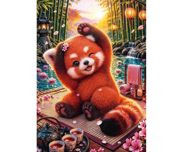 Bűbájos vörös panda 500db-os Prémium plus quality puzzle - Trefl