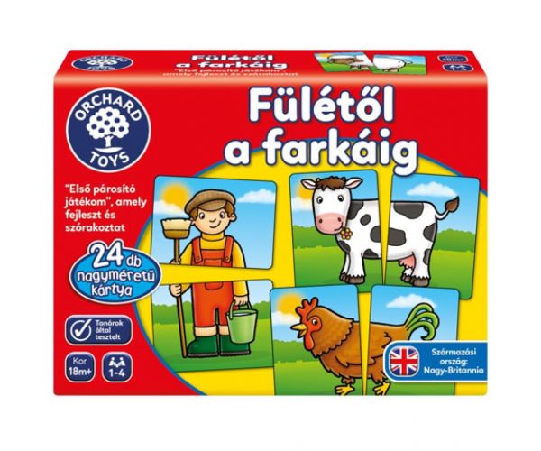 Fülétől a farkáig készségfejlesztő játék